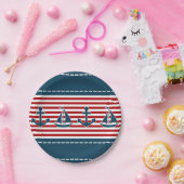 航海のデザイン ペーパープレート (パーティー)