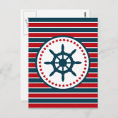 航海のデザイン ポストカード (正面/裏面)