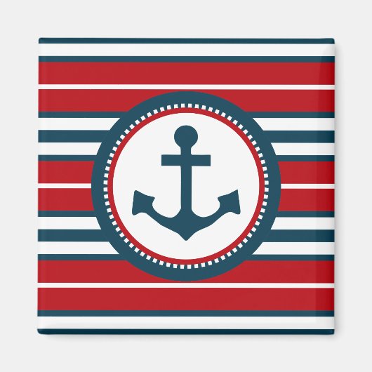 航海のデザイン マグネット (正面)