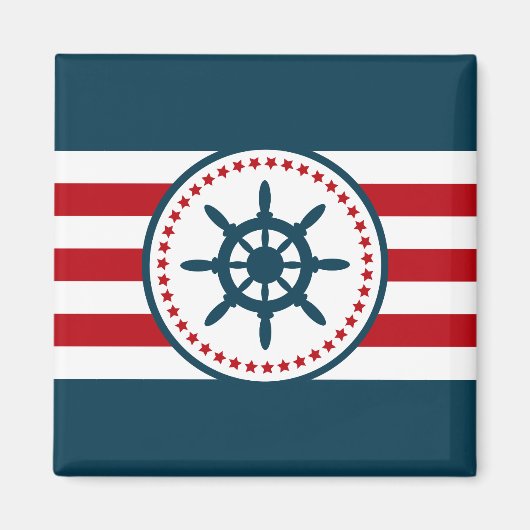 航海のデザイン マグネット (正面)