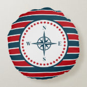 航海のデザイン ラウンドクッション (裏面)