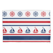 航海のデザイン 枕カバー (正面)