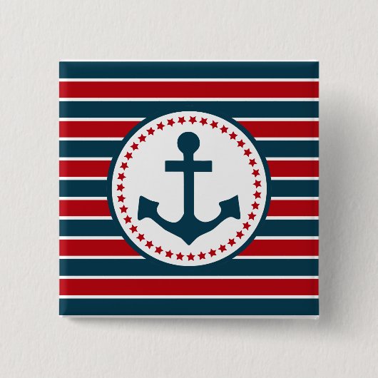 航海のデザイン 缶バッジ (正面)