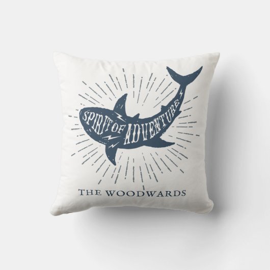 航海のドルフパーソナライズされたァミリ名 クッション (裏面)