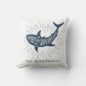航海のドルフパーソナライズされたァミリ名 クッション (正面)