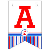 航海のハッピーバースデー5歳児のバント バンティングフラッグ (第2の旗)