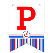 航海のハッピーバースデー5歳児のバント バンティングフラッグ (第3の旗)