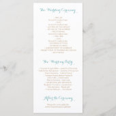 航海のハートビーチ白結婚式 プログラム (裏面)