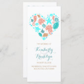 航海のハートビーチ白結婚式 プログラム (正面/裏面)