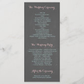 航海のハートビーチ結婚式プログラム プログラム (裏面)