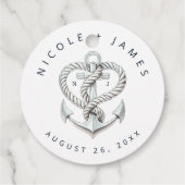 航海のハートロープいかり沿岸海軍結婚ズ フェイバータグ (裏面)