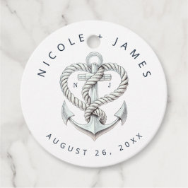 航海のハートロープいかり沿岸海軍結婚ズ フェイバータグ