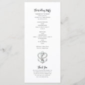 航海のハートロープいかり沿岸結婚式 プログラム (裏面)