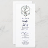 航海のハートロープいかり沿岸結婚式 プログラム (正面/裏面)