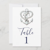 航海のハートロープいかり沿岸表番号 招待状 (正面)