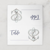 航海のハートロープいかり結婚のテーブル座 プレイスカード (外部開封)