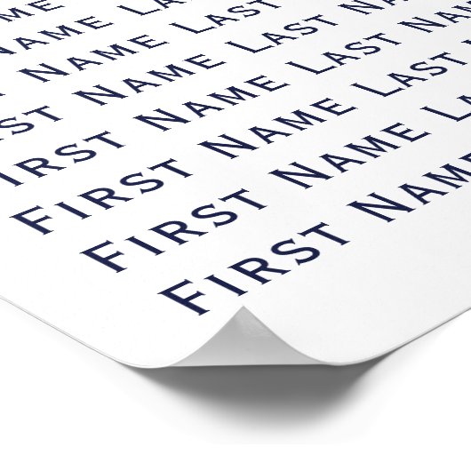 航海のハートロープいかり結婚の座席表 ポスター (角)