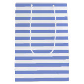 航海のバッグ&ネイビーストライプいかり結婚ズ歓迎 ミディアムペーパーバッグ (裏面)