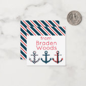 航海のパターン(の模様が)あるいかりギフトノートカード ノートカード (正面/裏面インサイチュ)