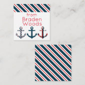 航海のパターン(の模様が)あるいかりギフトノートカード ノートカード (正面/裏面)