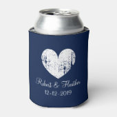 航海のパーソナライズされた結婚いかり缶クーラー 缶クーラー (缶正面)