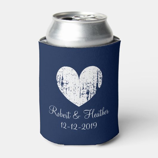 航海のパーソナライズされた結婚いかり缶クーラー 缶クーラー (缶正面)