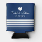 航海のパーソナライズされた結婚いかり缶クーラー 缶クーラー (正面)