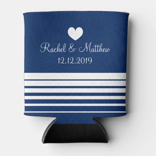 航海のパーソナライズされた結婚いかり缶クーラー 缶クーラー (正面)