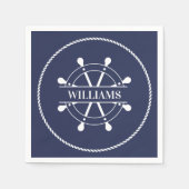 航海のパーソナライズされた スタンダードカクテルナプキン (正面)