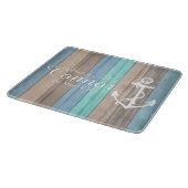 航海のビーチウッドストライプいかり カッティングボード (角)