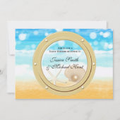 航海のビーチクルーズシーシップ結婚式招待状 招待状 (正面)