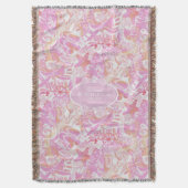 航海のビーチコラージホットピンクID840 スローブランケット (正面縦)