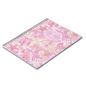 航海のビーチコラージホットピンクID840 ノートブック (左側)