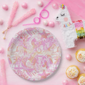 航海のビーチコラージホットピンクID840 ペーパープレート (パーティー)