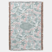 航海のビーチコラージュセージID840 スローブランケット (正面縦)