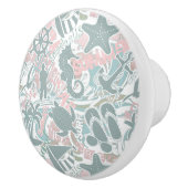 航海のビーチコラージュセージID840 セラミックノブ (右)