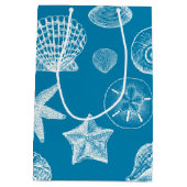 航海のビーチシェルアクアホワイト ミディアムペーパーバッグ (裏面)