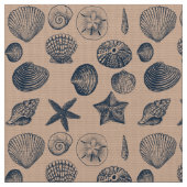 航海のビーチシェル ファブリック (クローズアップ)