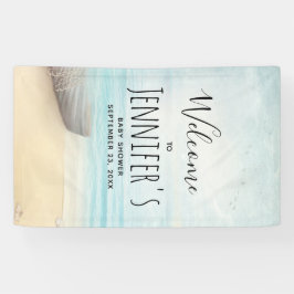 航海のビーチシーン赤ちゃんシャワー 横断幕