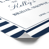 航海のビーチテーマブライダルシャワーウェルカムサイン ポスター (角)