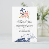 航海のビーチテーマブライダルシャワー サンキューカード (スタンド正面)
