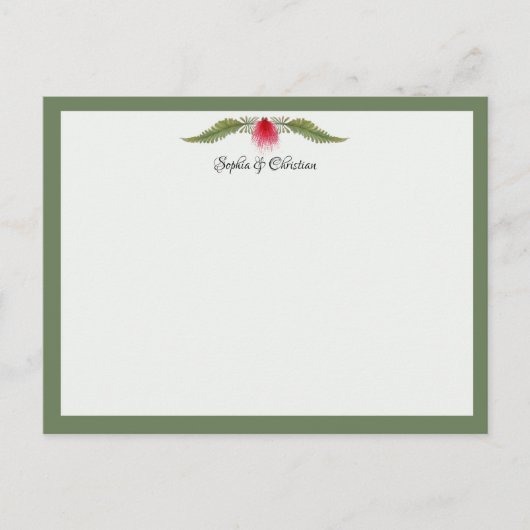 航海のビーチテーマ結婚通信カード ポストカード (正面)