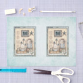 航海のビーチデザインシリーズ15 薄葉紙 (クラフト)