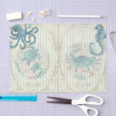 航海のビーチデザインシリーズ2 薄葉紙 (クラフト)