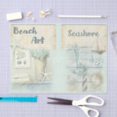 航海のビーチデザインシリーズ4 薄葉紙 (クラフト)