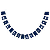 航海のビーチネイビー結婚ブルー バンティングフラッグ (全)