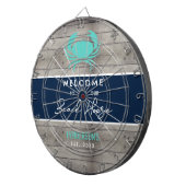 航海のビーチハウス素朴ウッドファミリーカスタム ダーツボード (正面右)