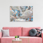 航海のビーチハウス素朴カニカンバスプリント キャンバスプリント (インサイチュ (リビング))