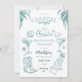 航海のビーチバチェロレッテ招待状 招待状 (正面)