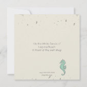 航海のビーチブルーハートノットウェディング招待 招待状 (裏面)